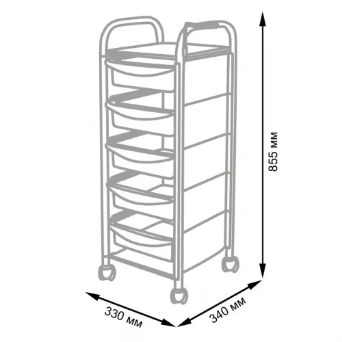 Тележка парикмахерская М-02, серый